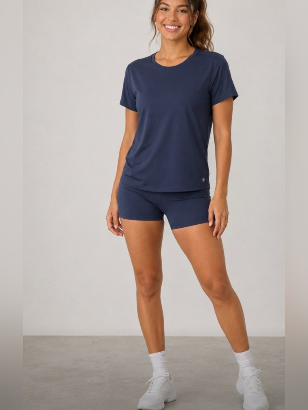Lsp Lianshp Upf 50+ Navy Blue Athletic Performance Short Sleeve Tee Nwt Large